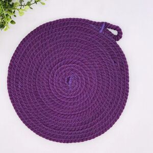 Purple Rope Trivet Hotpad Boho One Trivet Cotton Cottage Core